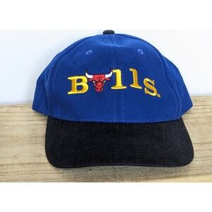 Vintage 90's Chicago Bulls Sears Brand Central Snapback Cap Kick 10 Blue Hat